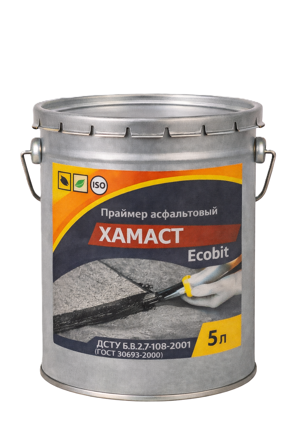 Праймер асфальтовый ХАМАСТ Ecobit ведро 5,0 л ДСТУ Б.В.2.7-108-2001 (ГОСТ 30693-2000) адгезионный